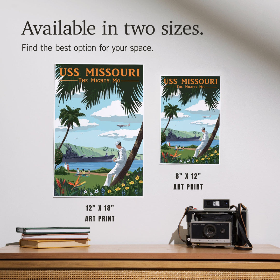 USS Missouri, Pearl Harbor Prewar, Art & Giclee Prints Art Lantern Press