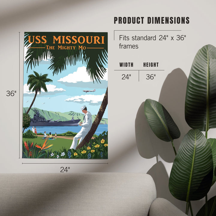 USS Missouri, Pearl Harbor Prewar, Art & Giclee Prints Art Lantern Press
