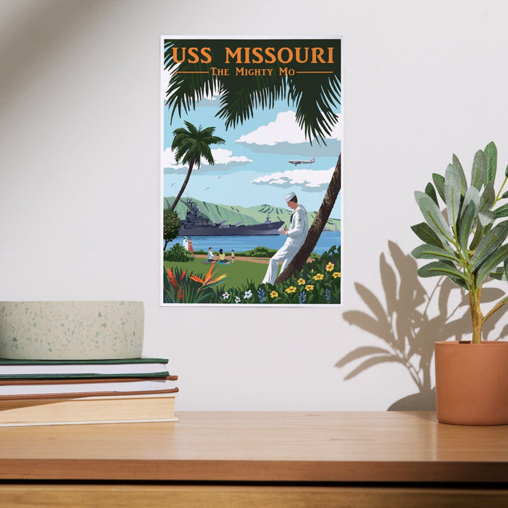 USS Missouri, Pearl Harbor Prewar, Art & Giclee Prints Art Lantern Press