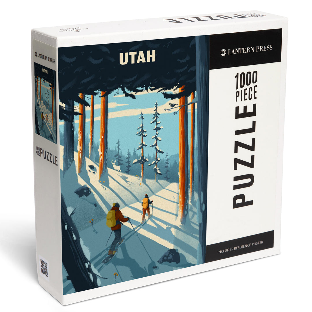 Utah, Better on Foot, Snowshoeing, Jigsaw Puzzle Puzzle Lantern Press