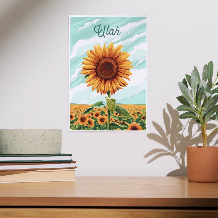 Utah, Dare to Bloom, Sunflower, Art & Giclee Prints Art Lantern Press