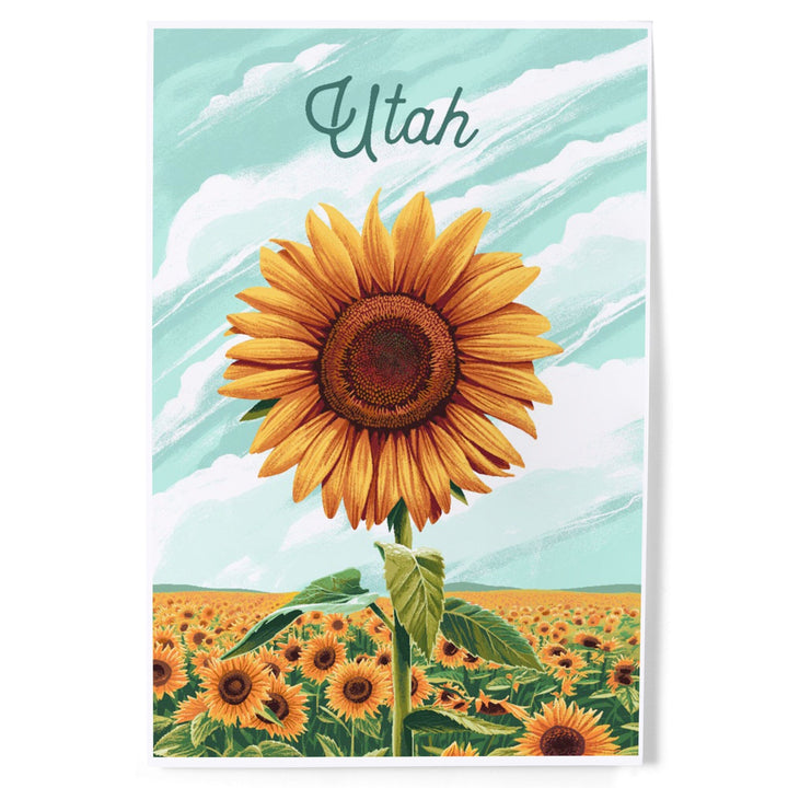 Utah, Dare to Bloom, Sunflower, Art & Giclee Prints Art Lantern Press