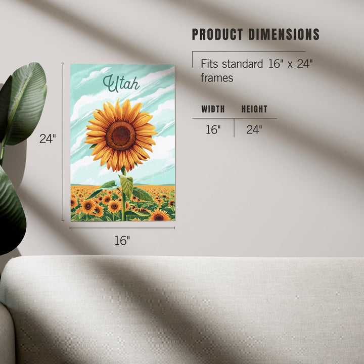Utah, Dare to Bloom, Sunflower, Art & Giclee Prints Art Lantern Press