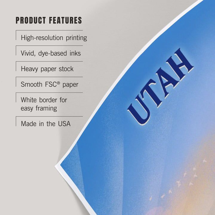 Utah, Lithograph, Bear Family in Field, Art & Giclee Prints Art Lantern Press