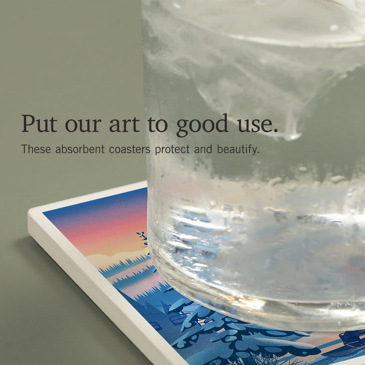 Utah, Shred the Gnar, Snowboarding, Coasters Coasters Lantern Press