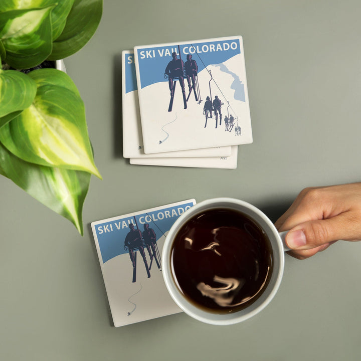 Vail, Colorado, Ski Lift, Coasters Coasters Lantern Press