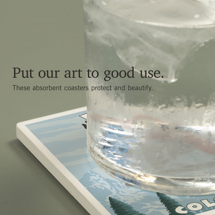 Vail, Colorado, Snowboarder Jumping, Coasters Coasters Lantern Press