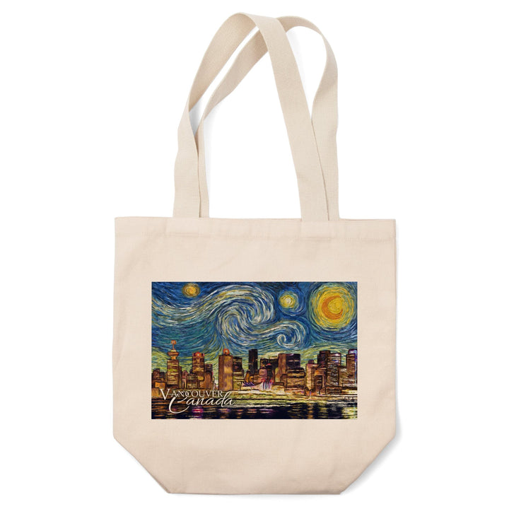 Vancouver, Canada, Starry Night, Tote Bag Totes Lantern Press