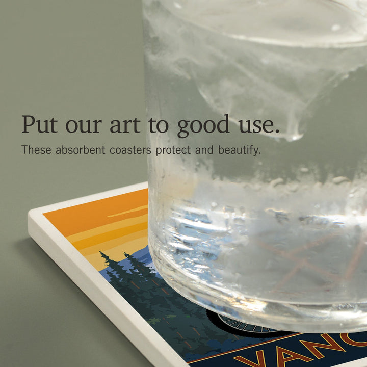 Vancouver, Washington, Mountain Bike Scene, Coasters Coasters Lantern Press