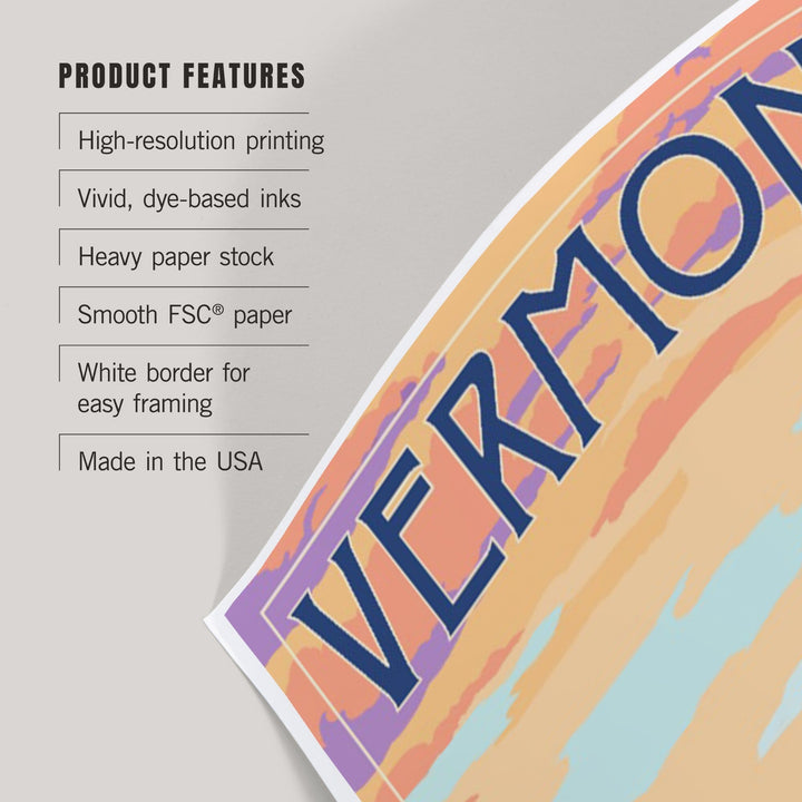 Vermont, Canoe and Lake, Art & Giclee Prints Art Lantern Press