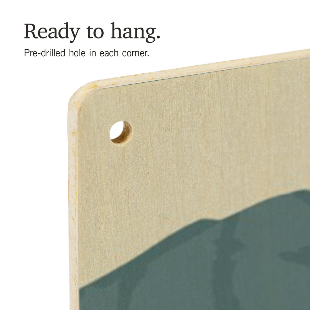Vermont, Grizzly Bear, Vector, Lantern Press Artwork, Wood Signs and Postcards Wood Lantern Press