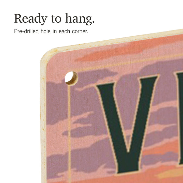 Vermont, Lake & Bear Family, Lantern Press Artwork, Wood Signs and Postcards Wood Lantern Press