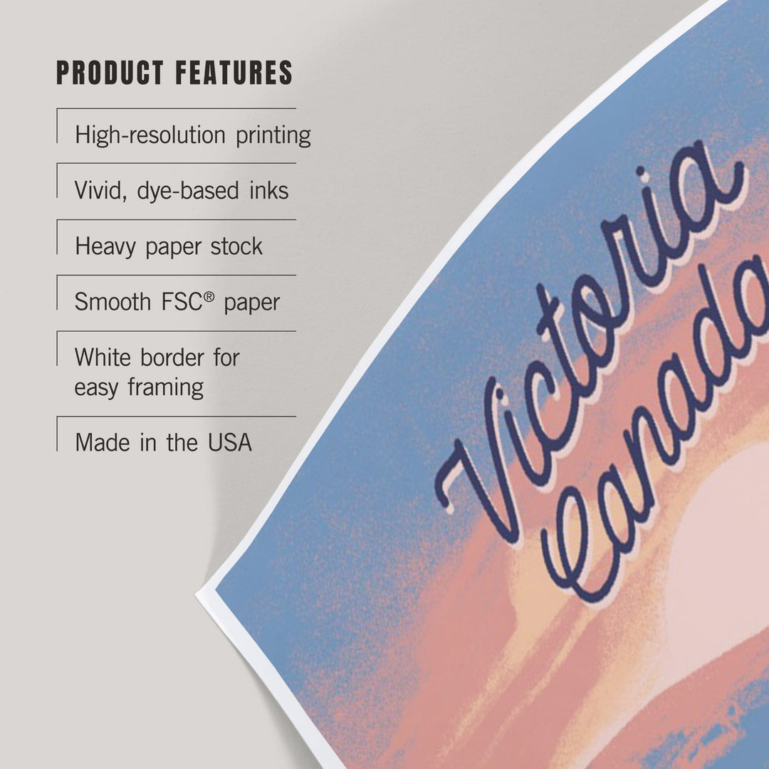 Victoria, Canada, Get Outside Series, Glassy Sunrise, Kayak, Art & Giclee Prints Art Lantern Press