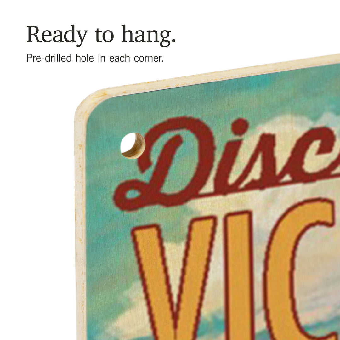 Victoria, Canada, Painterly, Camper Van, Wood Signs and Postcards Wood Lantern Press