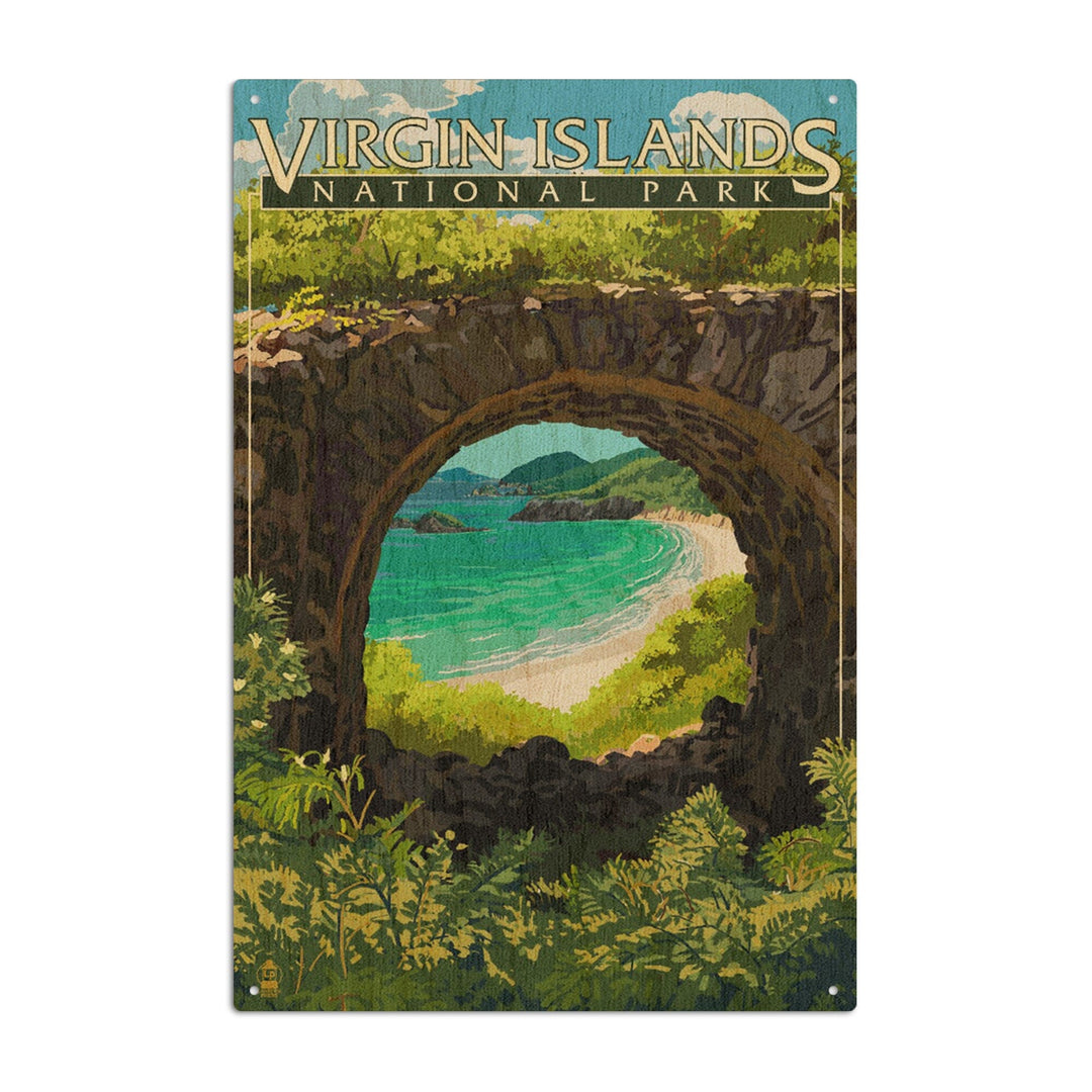Virgin Islands National Park, US Virgin Islands, View from Ruins, Lantern Press Artwork, Wood Signs and Postcards Wood Lantern Press 10 x 15 Wood Sign