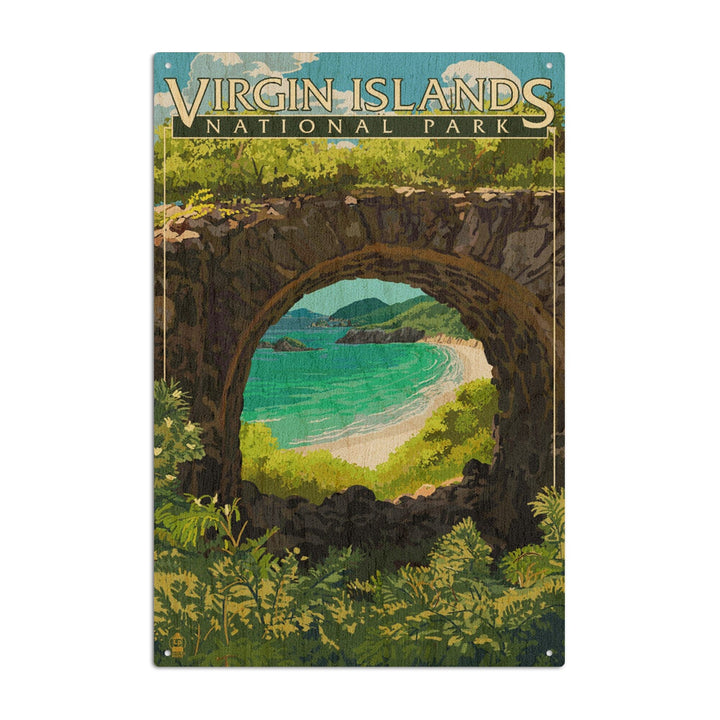 Virgin Islands National Park, US Virgin Islands, View from Ruins, Lantern Press Artwork, Wood Signs and Postcards Wood Lantern Press 10 x 15 Wood Sign