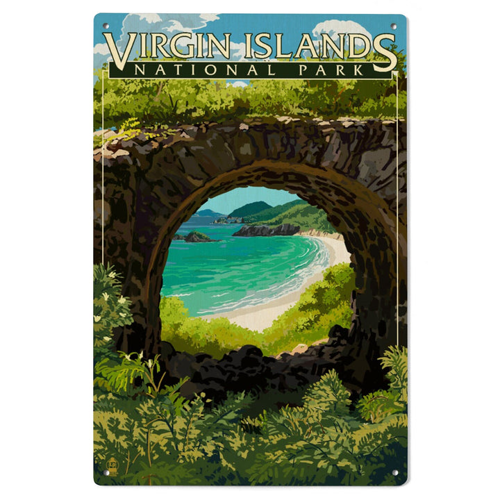 Virgin Islands National Park, US Virgin Islands, View from Ruins, Lantern Press Artwork, Wood Signs and Postcards Wood Lantern Press