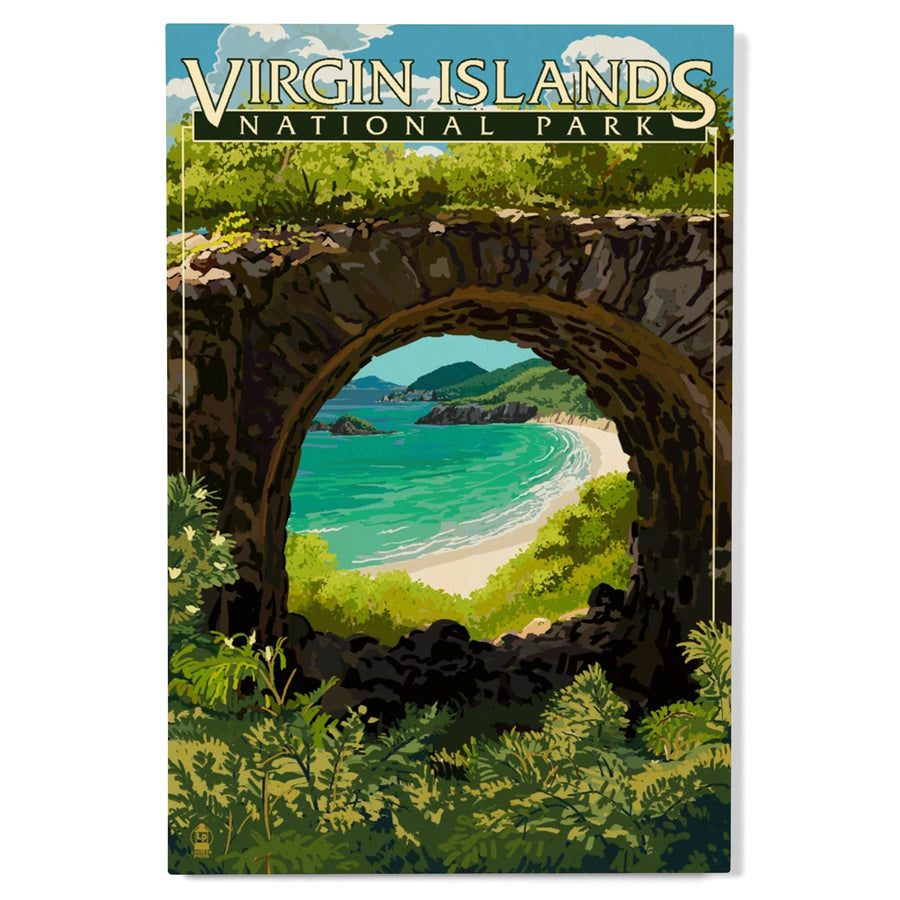 Virgin Islands National Park, US Virgin Islands, View from Ruins, Lantern Press Artwork, Wood Signs and Postcards Wood Lantern Press