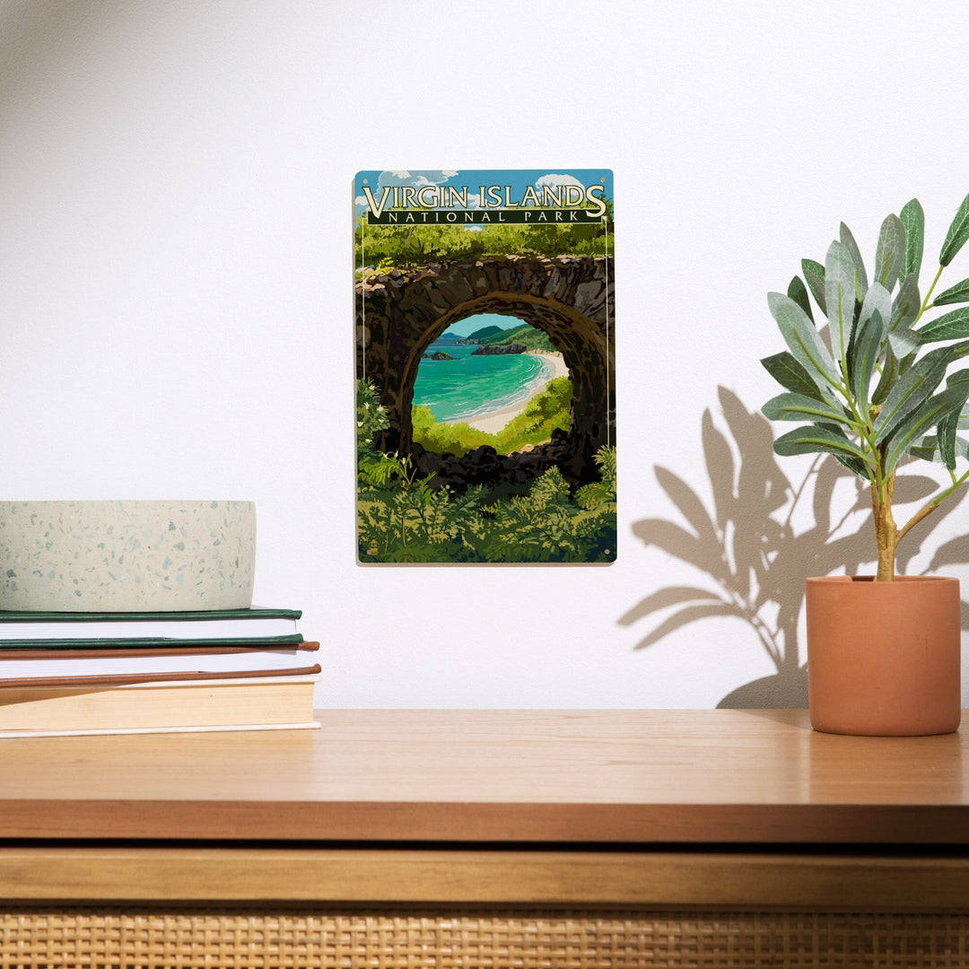Virgin Islands National Park, US Virgin Islands, View from Ruins, Lantern Press Artwork, Wood Signs and Postcards Wood Lantern Press