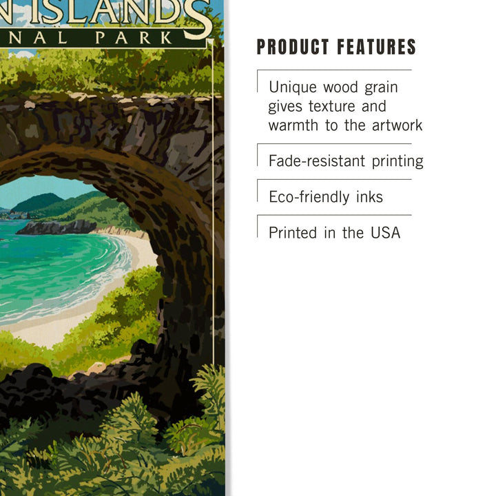Virgin Islands National Park, US Virgin Islands, View from Ruins, Lantern Press Artwork, Wood Signs and Postcards Wood Lantern Press