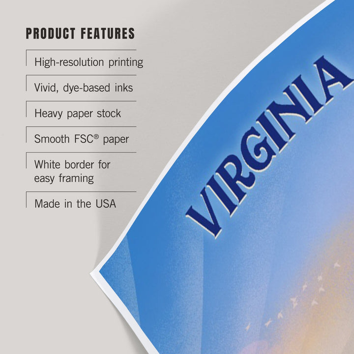 Virginia, Lithograph, Bear Family in Field, Art & Giclee Prints Art Lantern Press