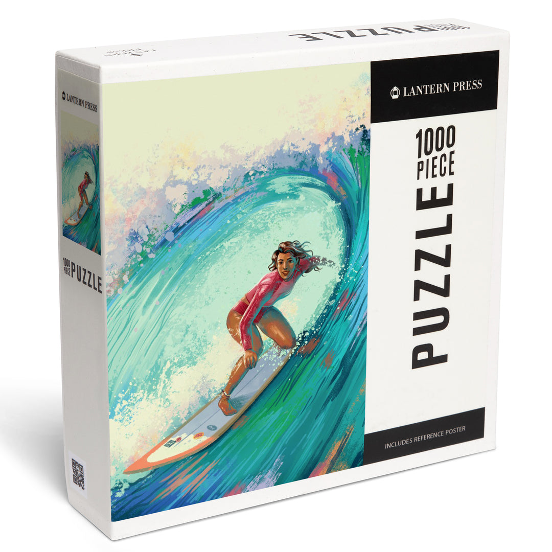 Vitamin Sea, Coastal Series, Surfer Girl,, Jigsaw Puzzle Puzzle Lantern Press