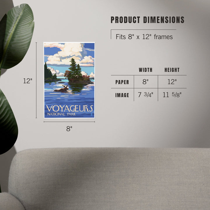 Voyageurs National Park, Minnesota, Moose Swimming, Art & Giclee Prints Art Lantern Press