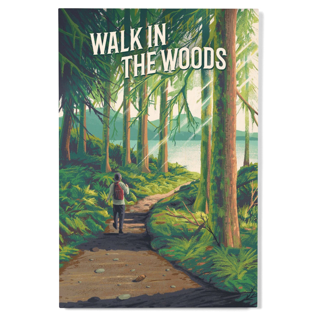 Walk in the Woods, Day Hike, Wood Signs and Postcards Wood Lantern Press