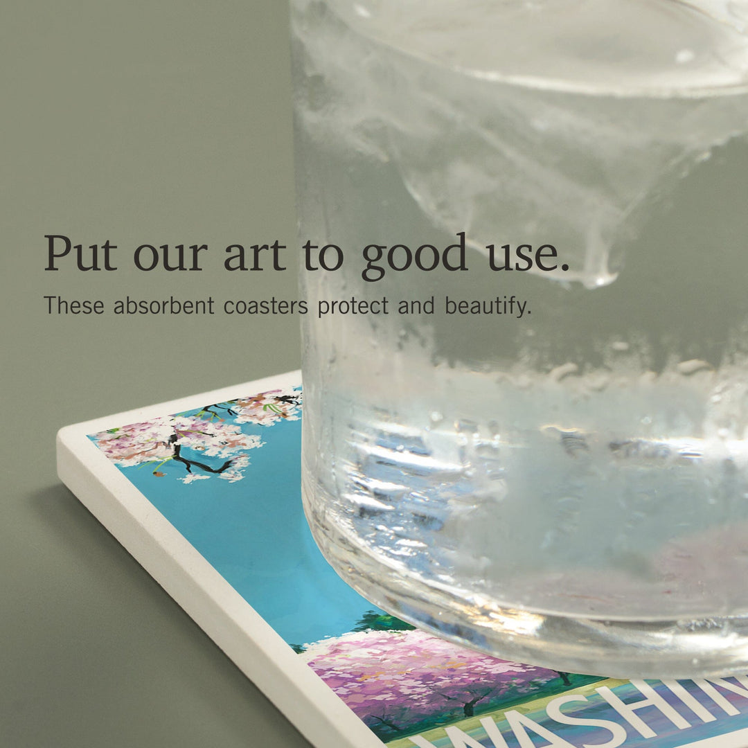 Washington DC, Washington Monument, Coasters Coasters Lantern Press