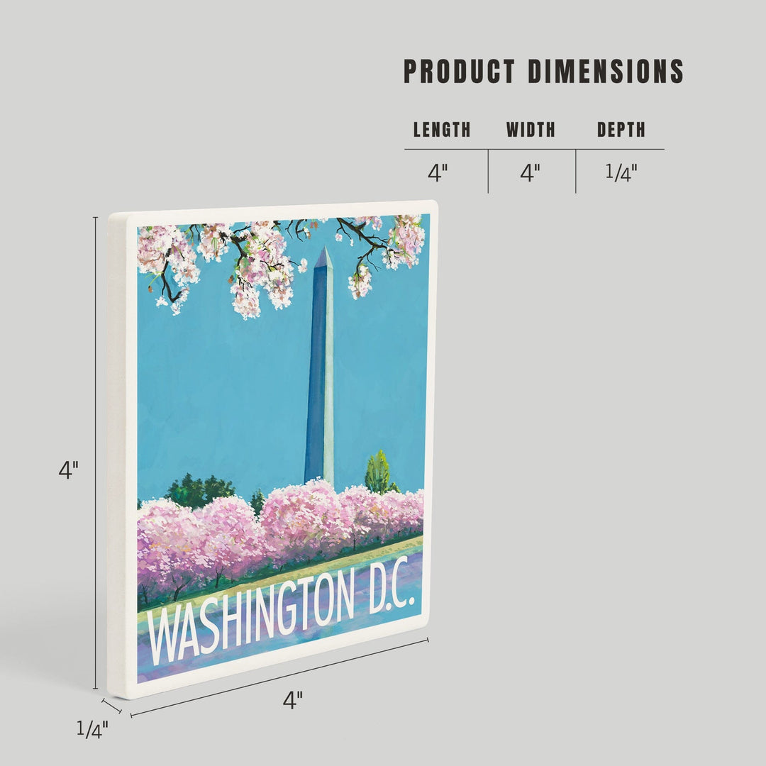 Washington DC, Washington Monument, Coasters Coasters Lantern Press