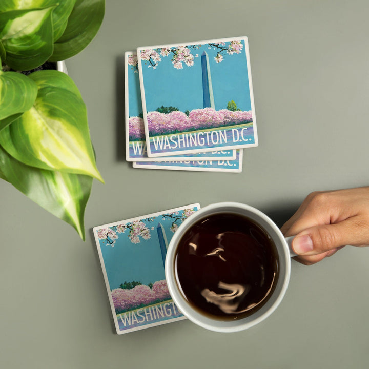 Washington DC, Washington Monument, Coasters Coasters Lantern Press