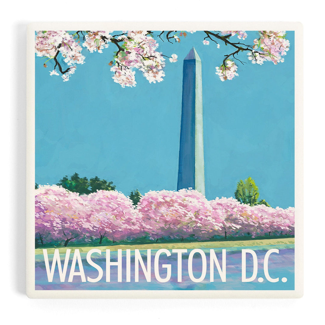 Washington DC, Washington Monument, Coasters Coasters Lantern Press Coaster