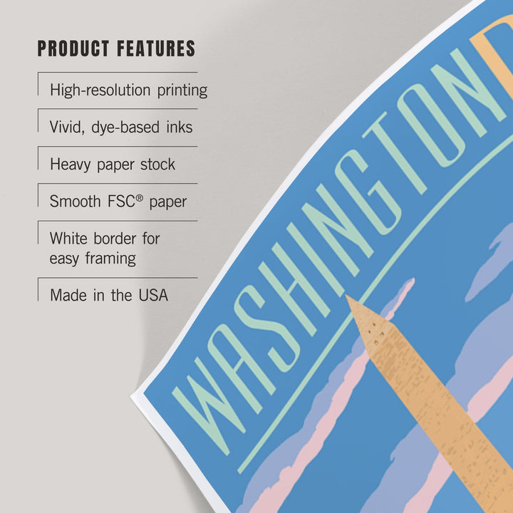 Washington, DC, Washington Monument Scene, Art & Giclee Prints Art Lantern Press