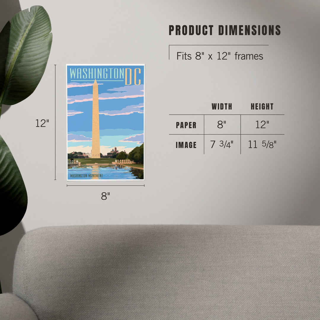 Washington, DC, Washington Monument Scene, Art & Giclee Prints Art Lantern Press