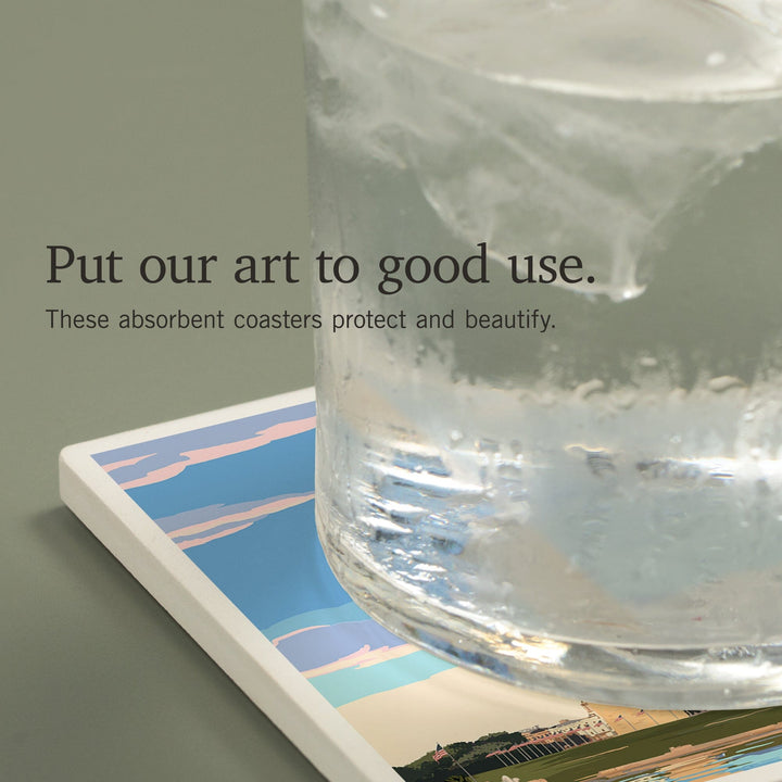 Washington, DC, Washington Monument Scene, Coasters Coasters Lantern Press