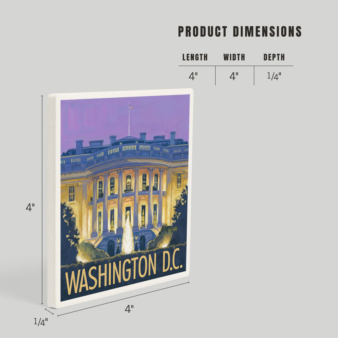 Washington DC, White House, Coasters Coasters Lantern Press