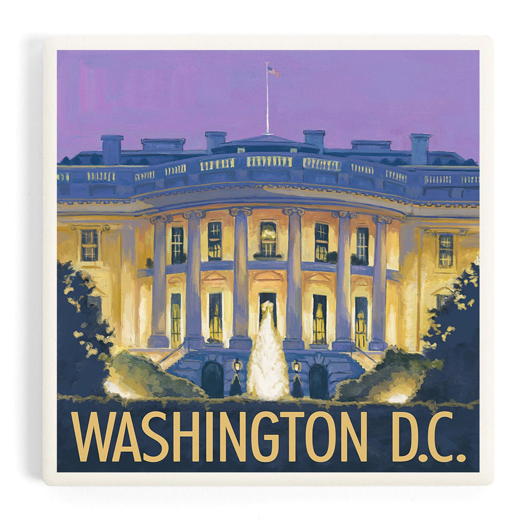 Washington DC, White House, Coasters Coasters Lantern Press Coaster