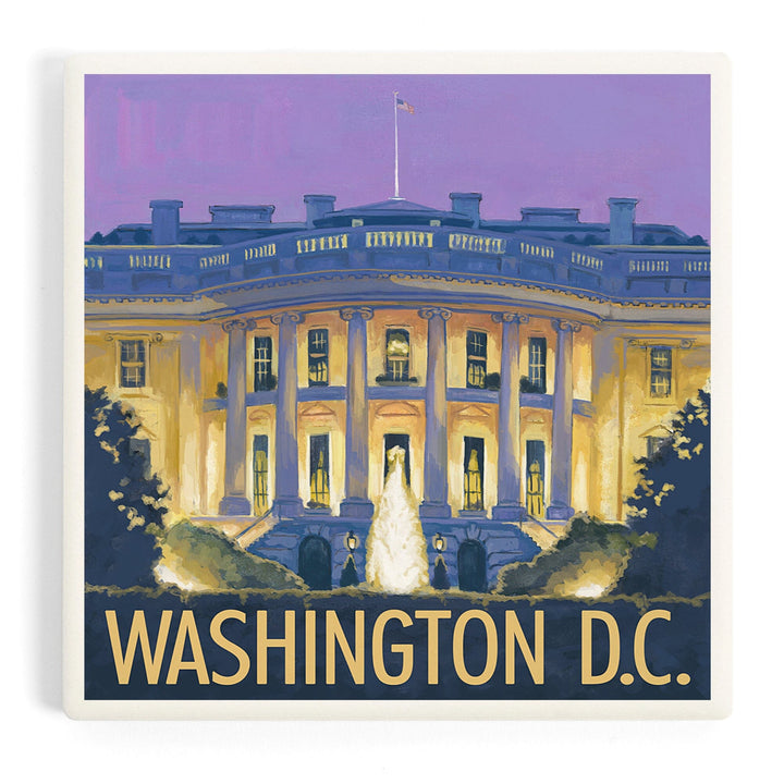 Washington DC, White House, Coasters Coasters Lantern Press Coaster