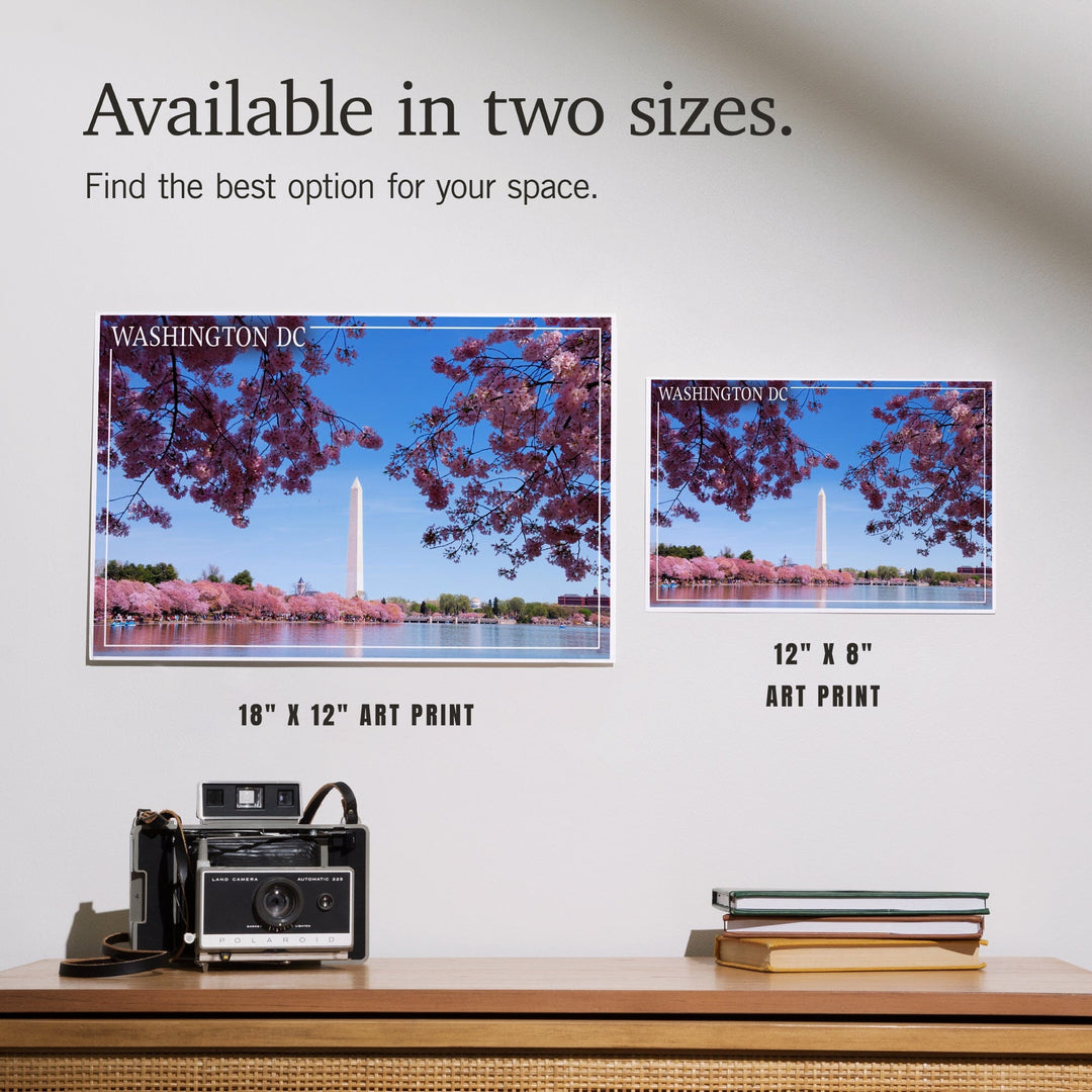 Washington Monument and Cherry Blossoms, Washington DC, Art & Giclee Prints Art Lantern Press