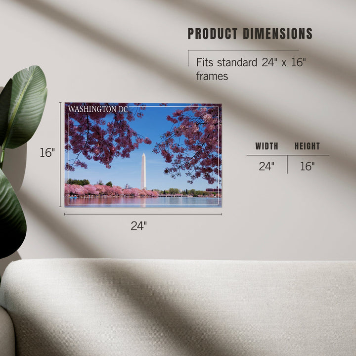 Washington Monument and Cherry Blossoms, Washington DC, Art & Giclee Prints Art Lantern Press
