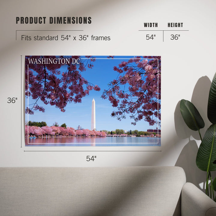 Washington Monument and Cherry Blossoms, Washington DC, Art & Giclee Prints Art Lantern Press