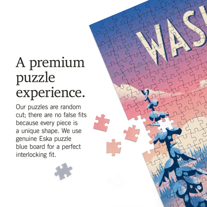 Washington, Shred the Gnar, Snowboarding, Jigsaw Puzzle Puzzle Lantern Press