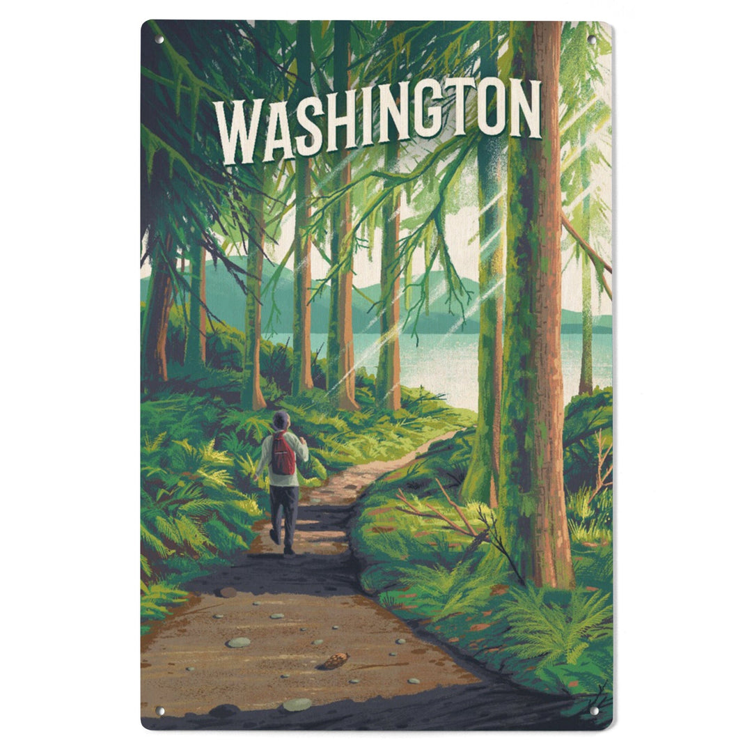 Washington, Walk In The Woods, Day Hike, Wood Signs and Postcards Wood Lantern Press