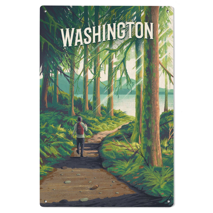 Washington, Walk In The Woods, Day Hike, Wood Signs and Postcards Wood Lantern Press
