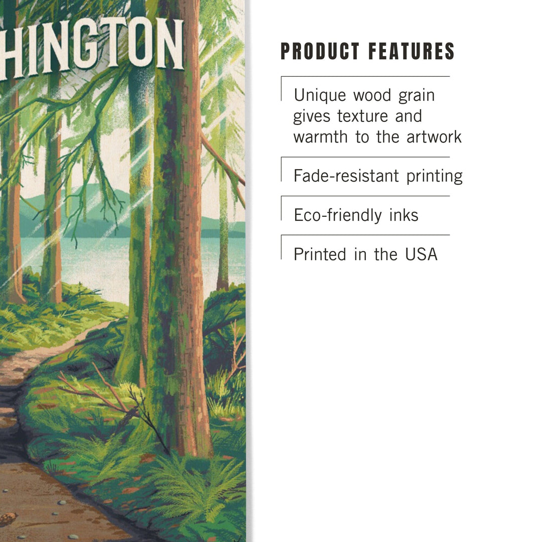 Washington, Walk In The Woods, Day Hike, Wood Signs and Postcards Wood Lantern Press