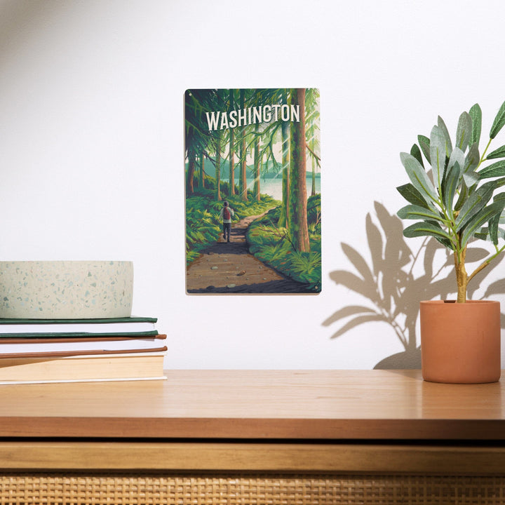 Washington, Walk In The Woods, Day Hike, Wood Signs and Postcards Wood Lantern Press