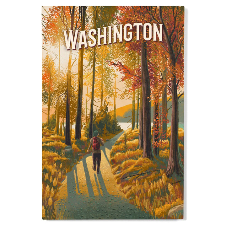 Washington, Walk In The Woods, Day Hike, Wood Signs and Postcards Wood Lantern Press