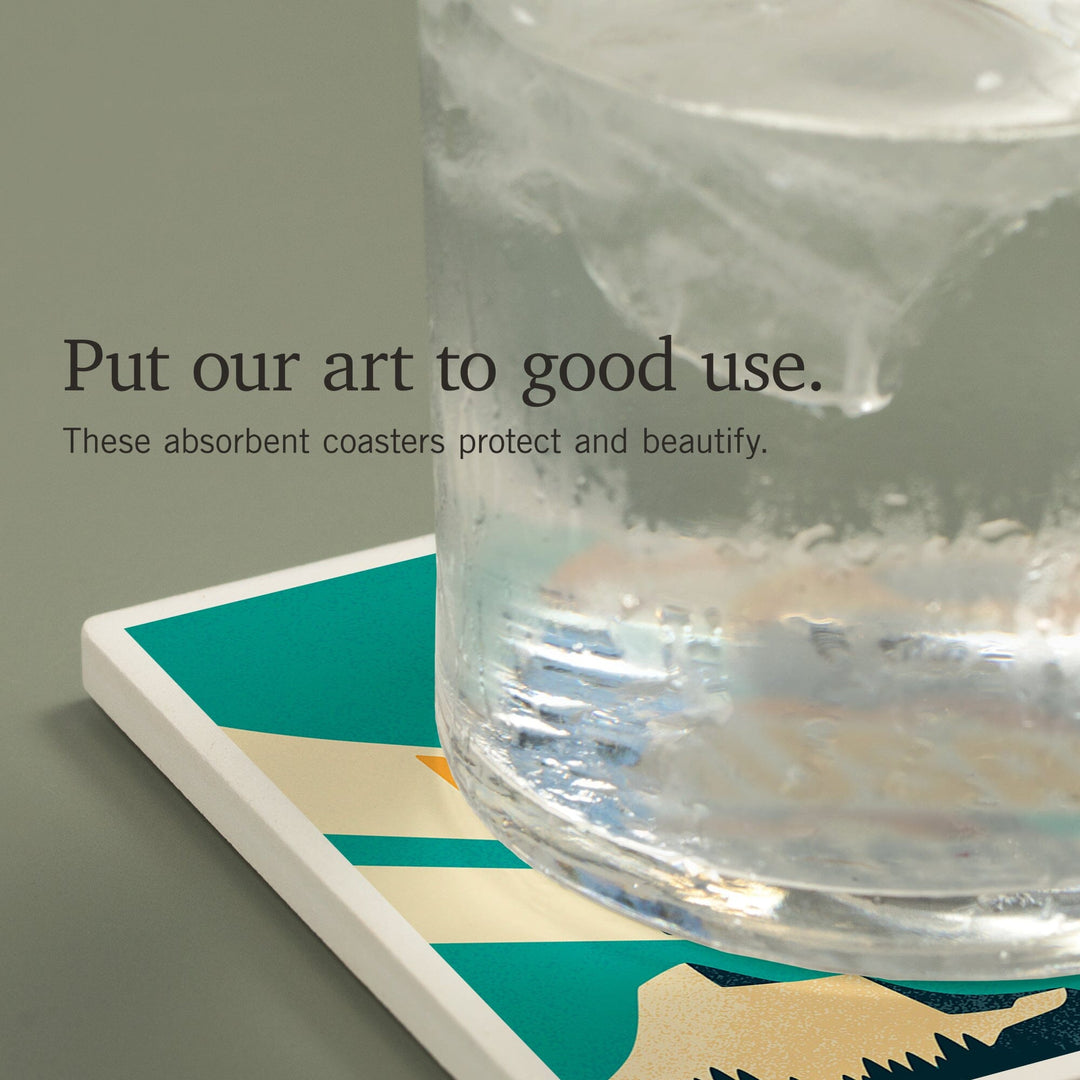 Wassau, Wisconsin, Ski Squirrel, Coasters Coasters Lantern Press