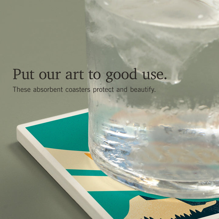 Wassau, Wisconsin, Ski Squirrel, Coasters Coasters Lantern Press