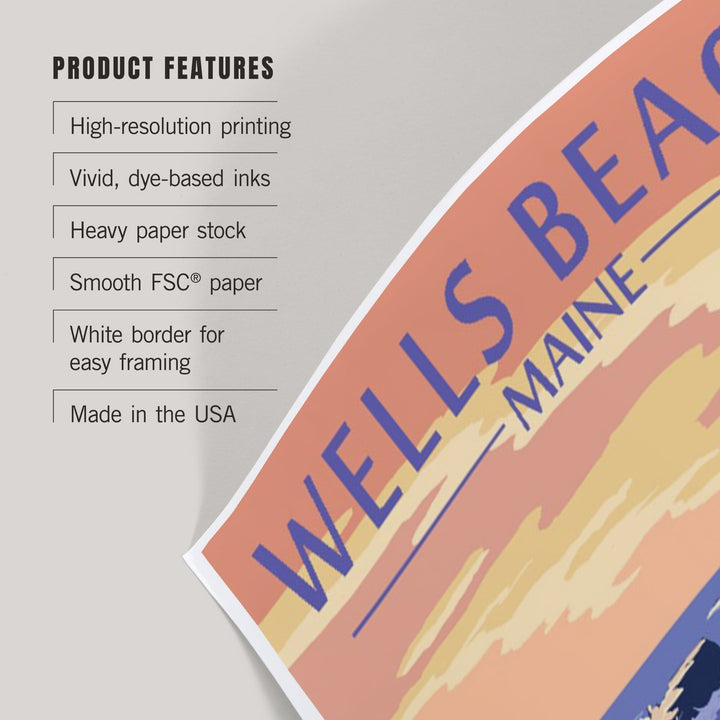 Wells Beach, Maine, Woody and Surfer on Beach, Art & Giclee Prints Art Lantern Press